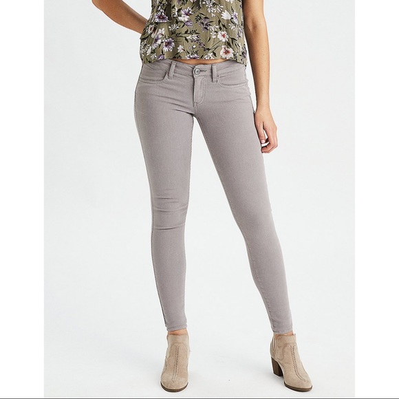 American Eagle Outfitters Denim - AEO Denim X Super Low Legging - Gray